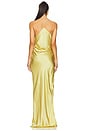 view 4 of 4 Lace Inset Cowl Gown in Citrine