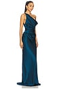 view 2 of 4 Strapped Off Shoulder Gown in Marine