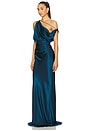 view 3 of 4 Strapped Off Shoulder Gown in Marine