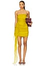 view 1 of 4 Strapless Mini Dress With Ruffle in Yuzu