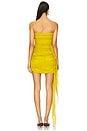 view 4 of 4 Strapless Mini Dress With Ruffle in Yuzu