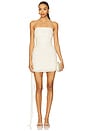 view 1 of 4 Strapless Mini Dress With Ruffle in Cream