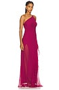 view 2 of 5 One Shoulder Ruffle Gown in Sakura