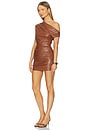 view 3 of 4 Off Shoulder Mini Dress in Toffee