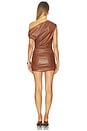 view 4 of 4 Off Shoulder Mini Dress in Toffee