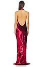 view 3 of 3 Halter Bias Gown in Ruby