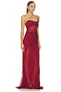 view 2 of 3 Strappy Diaphanous Gown in Brick