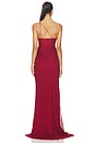 view 3 of 3 Strappy Diaphanous Gown in Brick