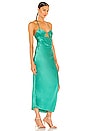 view 2 of 3 Cut Out Ruched Midi Dress in Jade