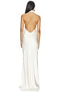 view 3 of 4 Halter Drape Gown in Cream