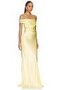 view 2 of 3 Bardot Gown in Custard