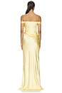 view 3 of 3 Bardot Gown in Custard