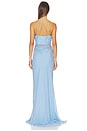 view 3 of 3 Strappy Diaphanous Gown in Icy Blue