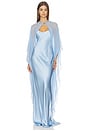 view 1 of 5 Bias Slip With Cape in Icy Blue