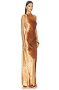 view 2 of 4 Halter Bias Gown in Whiskey