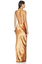 view 4 of 4 Halter Bias Gown in Whiskey
