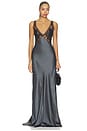view 1 of 4 Lace Bodice Gown in Anthracite