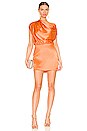 view 4 of 4 Draped Mini Dress in Papaya