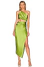 view 1 of 4 One Shoulder Cut Out Dress in Kiwi