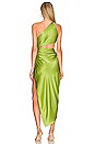 view 4 of 4 One Shoulder Cut Out Dress in Kiwi