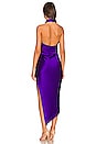 view 3 of 3 Cross Wrap Halter Midi Dress in Violet