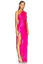 view 2 of 4 x REVOLVE Asymmetrical Drape Gown in Hot Pink