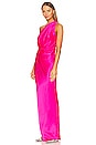 view 3 of 4 x REVOLVE Asymmetrical Drape Gown in Hot Pink