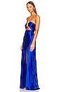 view 3 of 4 Asymmetrical Strappy Gown in Sapphire