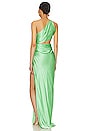view 4 of 4 One Shoulder Cut Out Gown in Mint