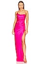 view 1 of 4 x REVOLVE Twist Cowl Ruched Gown in Hot Pink