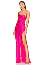 view 3 of 4 x REVOLVE Twist Cowl Ruched Gown in Hot Pink