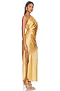 view 2 of 3 x REVOLVE Asymmetrical Draped Dress in Gold