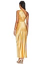view 3 of 3 x REVOLVE Asymmetrical Draped Dress in Gold