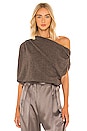 view 1 of 4 Asymmetric Drape Sweater in Smog