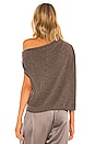 view 3 of 4 Asymmetric Drape Sweater in Smog