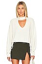 view 1 of 4 Choker Plunge Sweater in Cream