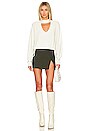 view 4 of 4 Choker Plunge Sweater in Cream