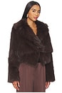 view 2 of 4 Faux Fur Bomber Jacket in Cocoa
