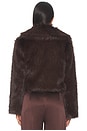 view 3 of 4 Faux Fur Bomber Jacket in Cocoa