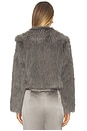 view 3 of 4 Faux Fur Bomber Jacket in Steel