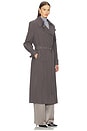 view 3 of 4 Structured Trench Coat in Steel