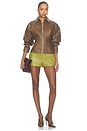 view 6 of 5 Fitted Leather Jacket in Sand