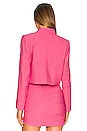 view 3 of 4 Double Brested Crop Blazer in Flamingo