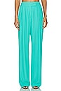view 1 of 4 Double Pleat Trouser in Turquoise
