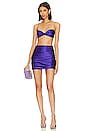 view 5 of 5 Ruched Mini Skirt in Violet
