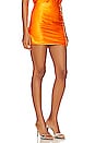 view 2 of 5 Ruched Mini Skirt in Tangerine