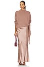 view 5 of 6 Bias Maxi Skirt in Dusty Rose