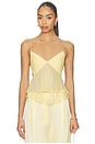 view 1 of 5 Cut Out Ruffle Cami in Custard