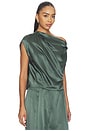 view 2 of 4 Draped Top in Thyme
