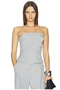 view 1 of 5 Wrap Bustier Top in Grey
